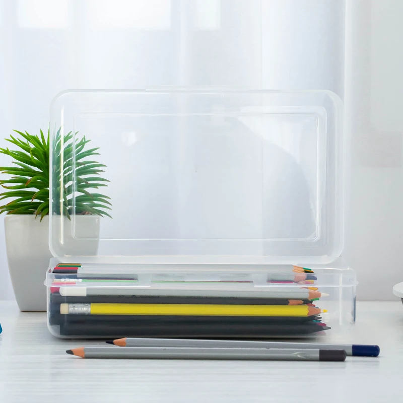 2022 экологичный пластиковый прозрачный милый жесткий пенал с индивидуальным принтом Органайзер большой емкости для мальчиков