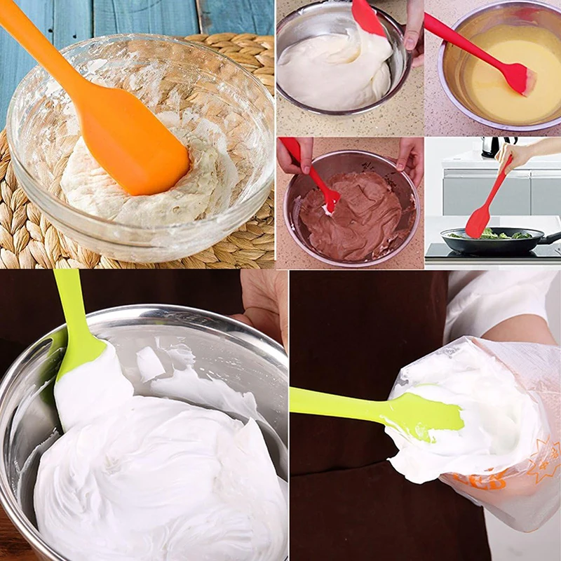 logo custom new design bpa free kitchen scraper non-stick heat-resistant silicone spatula