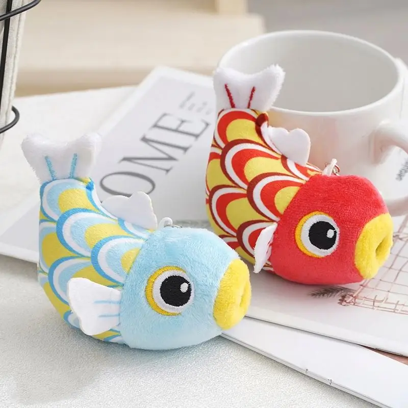 Koi Fish Plush Keychain - Niedlicher Plüsch Koi Fisch Schlüsselanhänger | Soft Charm Für Taschen, Good Luck Geschenk Für Damen & Mädchen