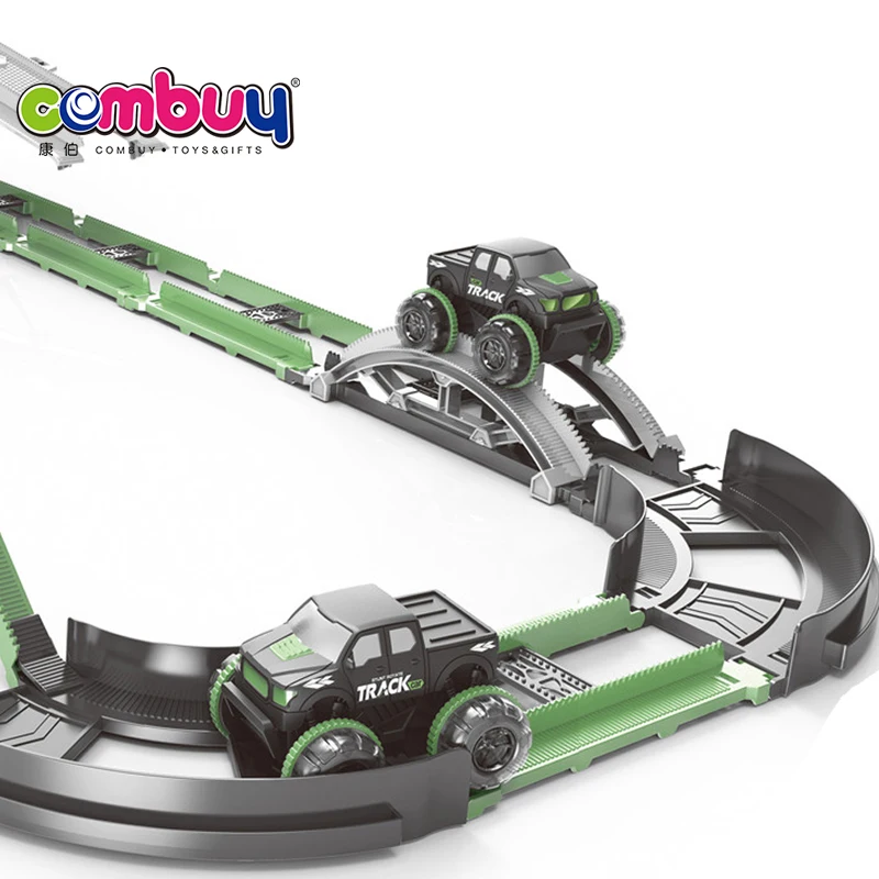 Stunt Rotate Rolling Boys DIY Track Toy Rail Racing Car Game