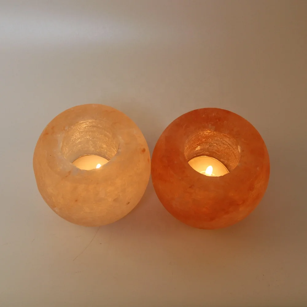 Himalayan Salt Candle Holder Festival Gift Home Decoration Crystal Salt Tealight Candle Holder