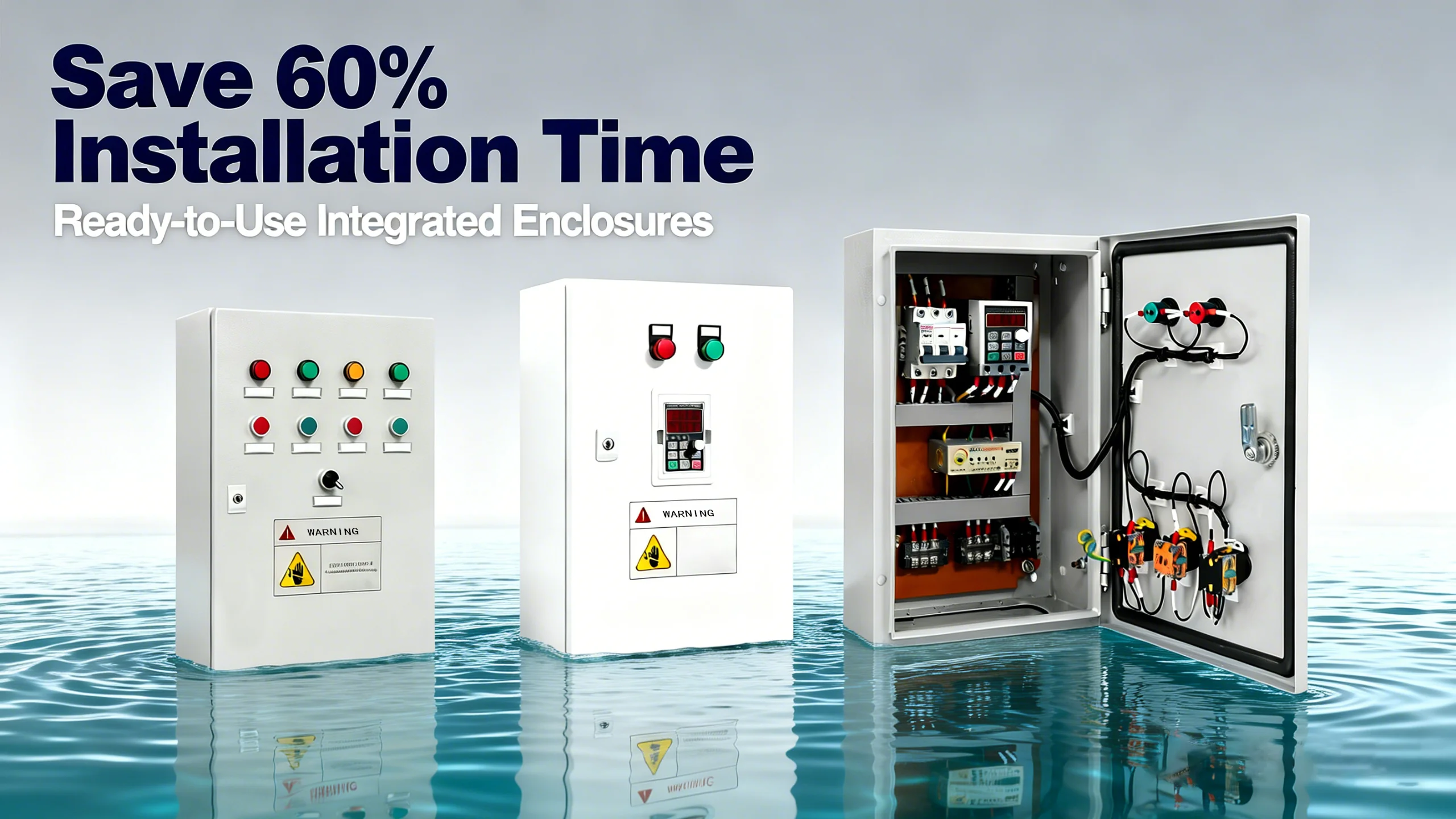 Pre-wired integrated control panel specifications and dimensions overview