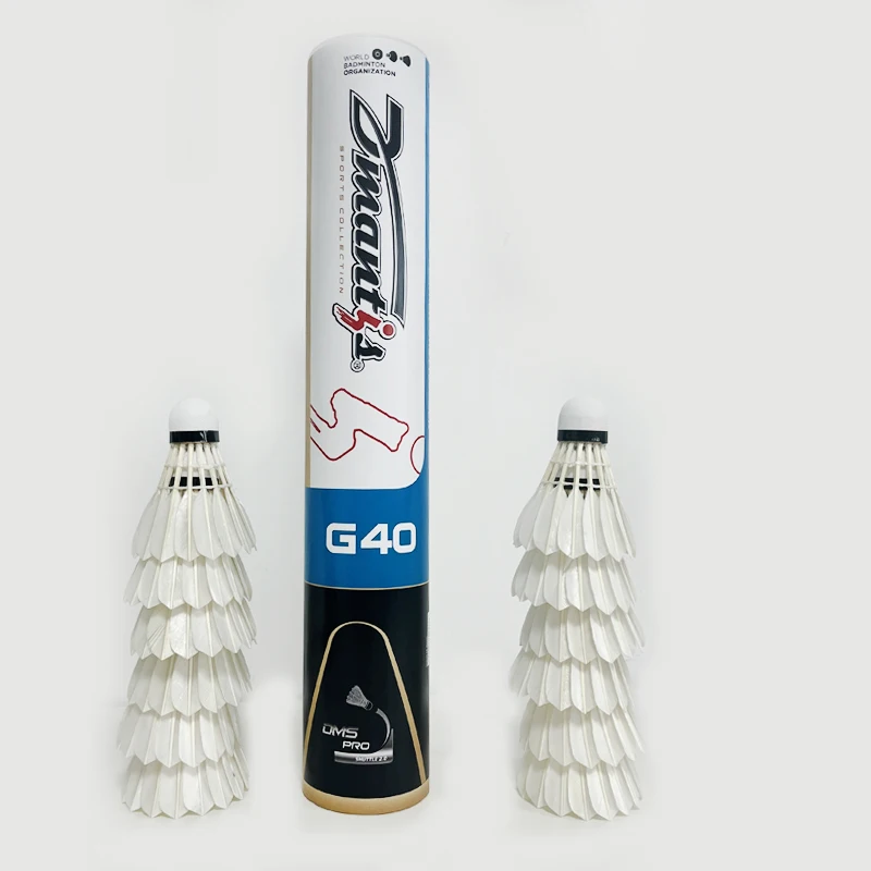 Badminton Shuttlecock Natural Goose Feather G40 Model Very Suitable Price Training Usage Popular Shuttlecock