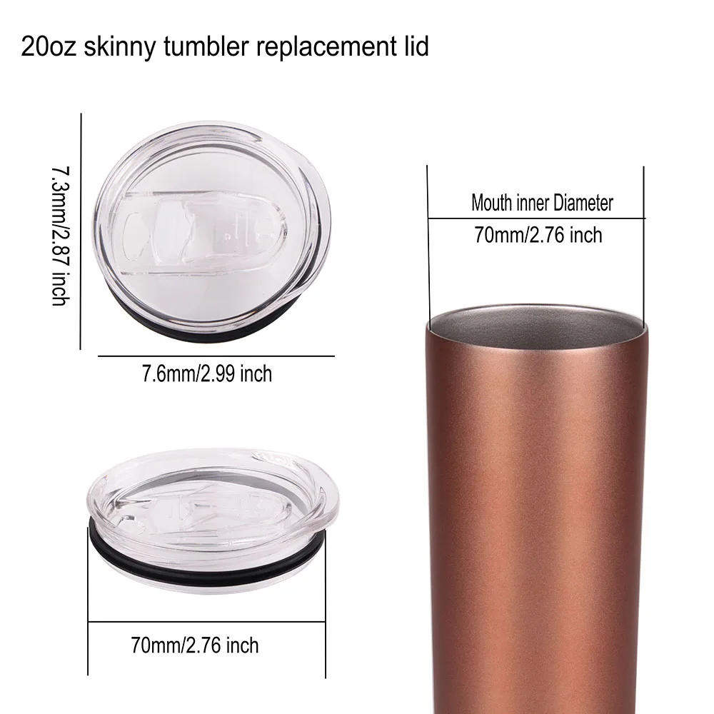 Wholesale Eco Friendly Acrylic Plastic Tumbler Replacement Cup Lid For Slim Travel Sports