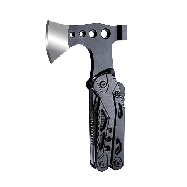 2025 New Product Ideas Outdoor Multitool Pocket Knife with Axe Hammer Pliers-All-in-One Surface Folding Tool DIY Grade