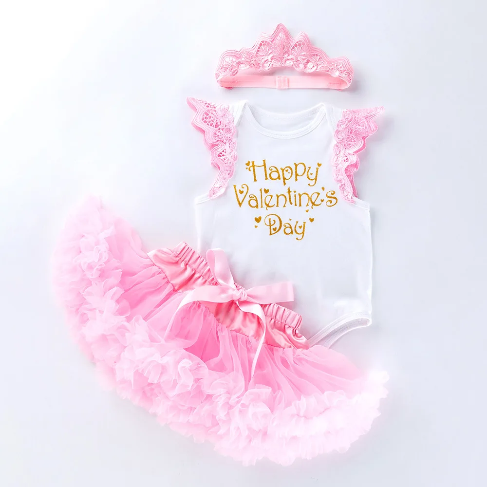 Valentine Baby Outfit 0-3 Months New Born Clothes Set With - Main Image