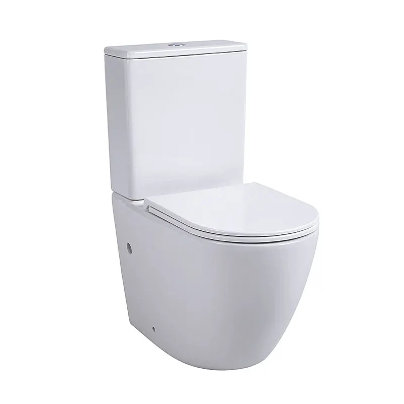 Rimless Cuvettes De WC Tornado Flush Modern Ceramic Toilet Bowl Commode Two Piece Toilet For Bathroom