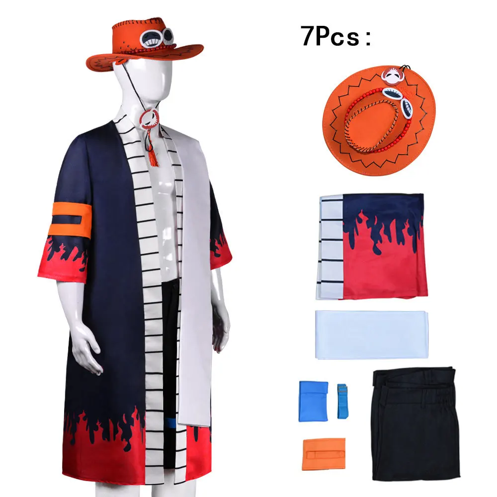 BAIGE Anime Portgas D Ace Cosplay Costumes High Quality