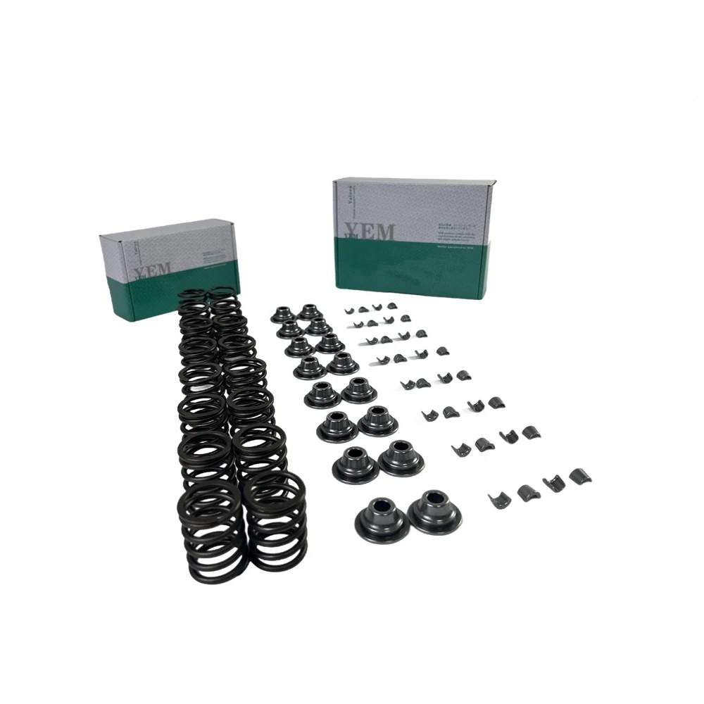 4D34 Valve Spring Kit Spring Seat & Retainer for Mitsubishi Industrial Machinery Engine Parts