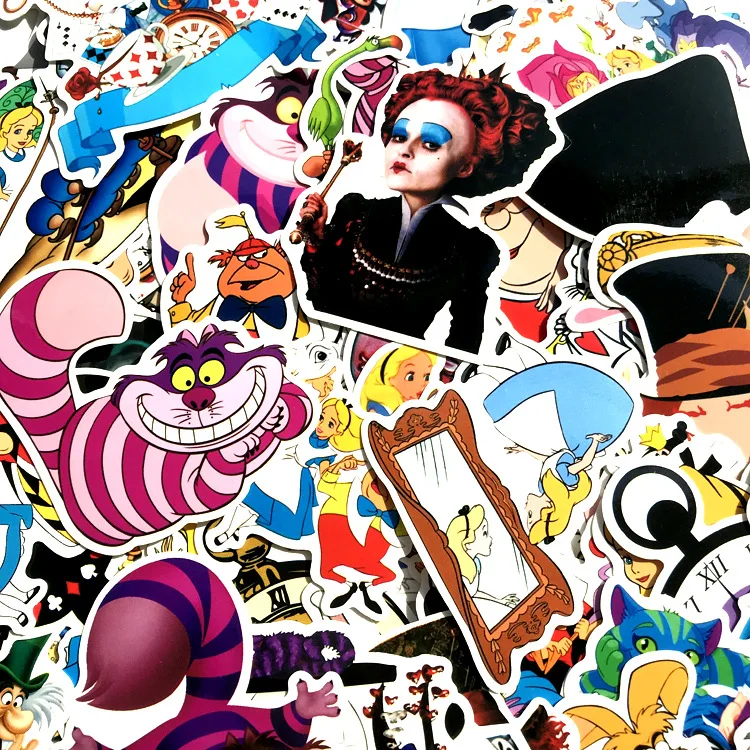 70pcs Fairy Tale Alice Girl Cartoon Graffiti Sticker Set