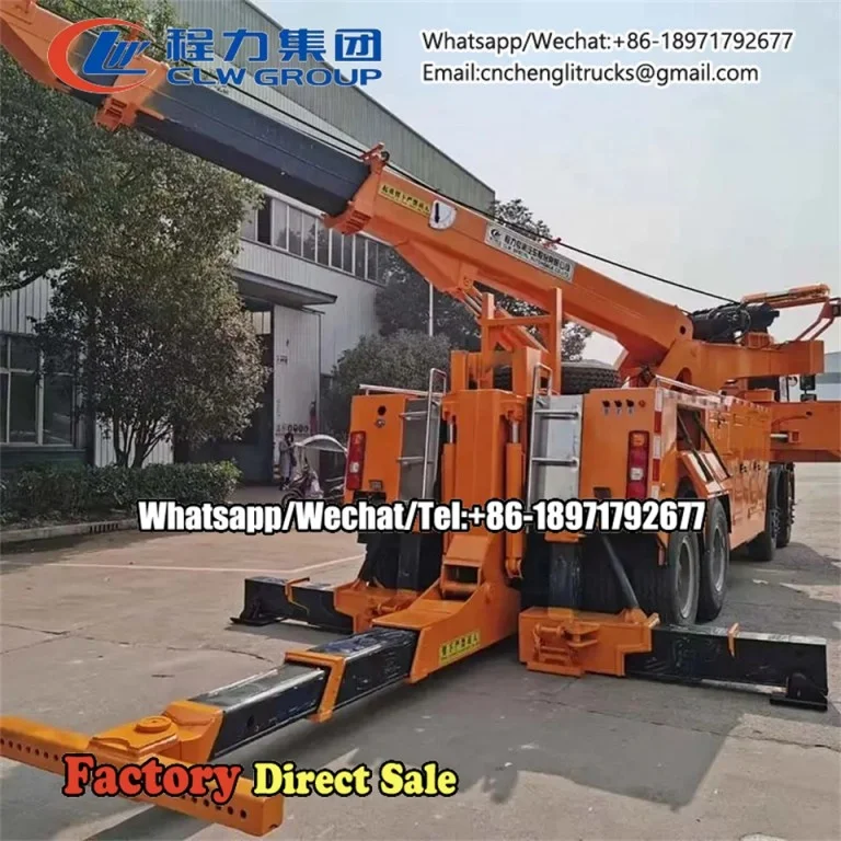 Shacman 8x4 Rescue Truck With Crane 75ton 80 Ton Heavy Duty Tow Wrecker ...