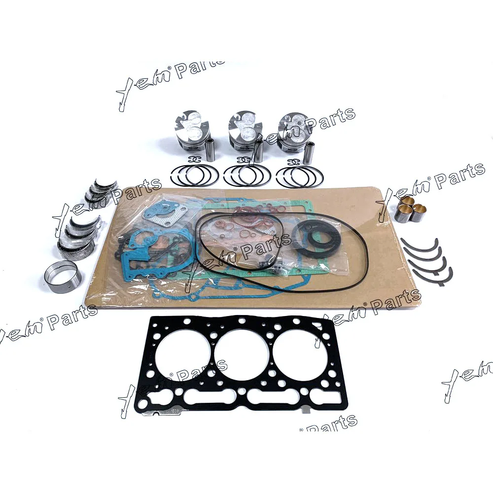 D1105 Overhaul Kit With Pistons Rings Set Full Gasket Kit Engine Bearings Valve for Kubota Engine