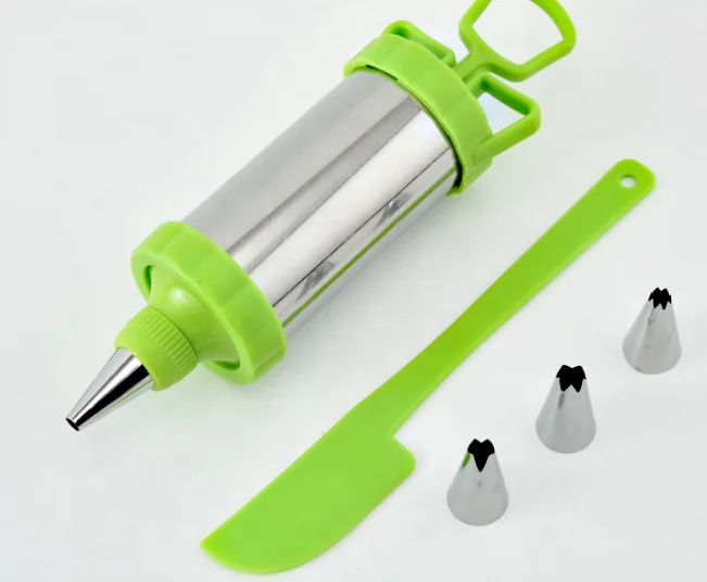 Manual Cookie Press Maker Machine Gun Decorating Squeezing Machine for Making Churros Device Fritters Baking Tool