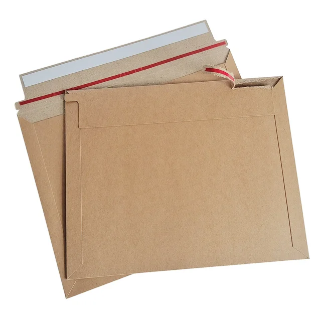 Custom Brown Kraft Paper Self Seal Mailer Envelope With Self-adhesive Closure Logo Printing Packaging Mailing Safe Express Bag