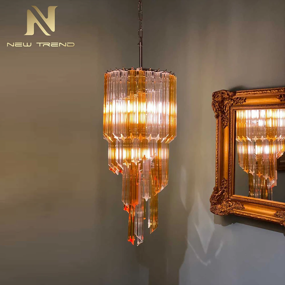 CPL-460 Romantic French Style Murano Glass Chandelier – Creative Retro LED Pendant Light for Bedroom & Dining