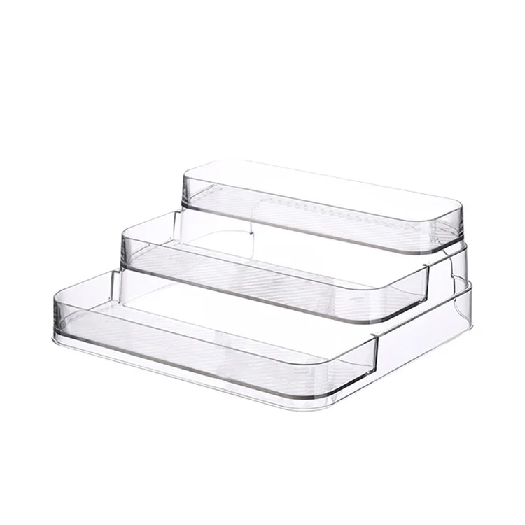 Acrylic desktop cosmetics nail polish glue perfume storage rack stepped shelf multi-layer table display shelf Accept custom