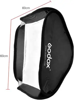 GODOX Foldable Softbox 60x60cm with S2 Type Flash Bracket Bowens Mount Holder for Studio Flash Speedlight Photography detail image