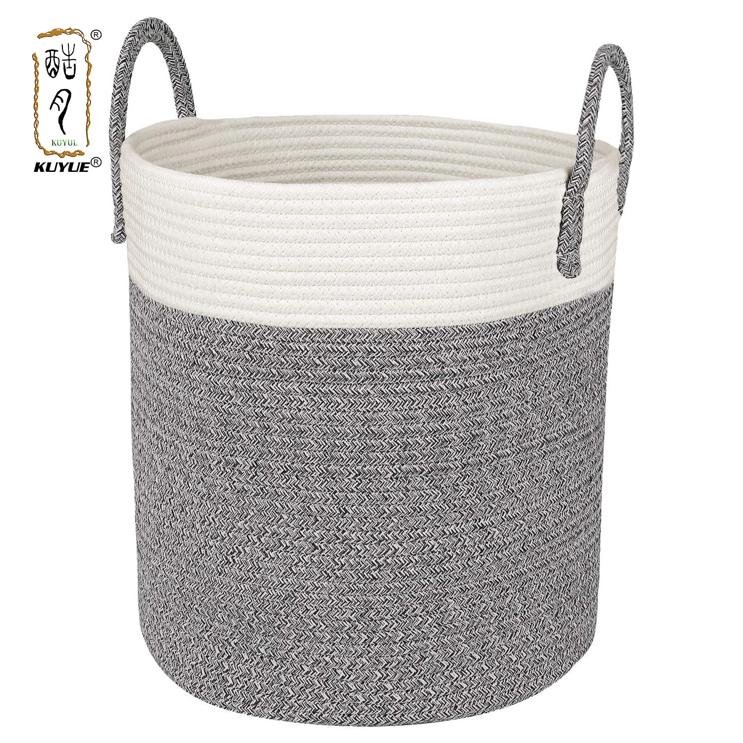 Cotton Rope Woven Storage Basket Collapsible Laundry Basket Nursery Organiser 
