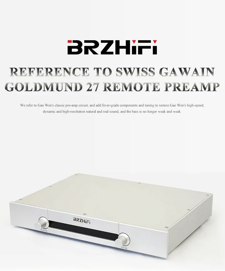 BRZHIFI Clone GOLDMUND 27 Remote Control High End Power Preamplifier HIFI  Preamplificador Audiophile Home Audio Stereo Pre Amp manufacture