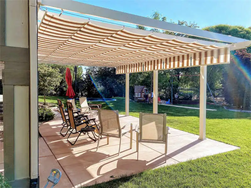 Telescopic Wave Sun Shade Net Retractable Shade Canopy
