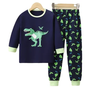 Wholesale Children's Clothing Set Pure Cotton Autumn Girls Boys Pajamas