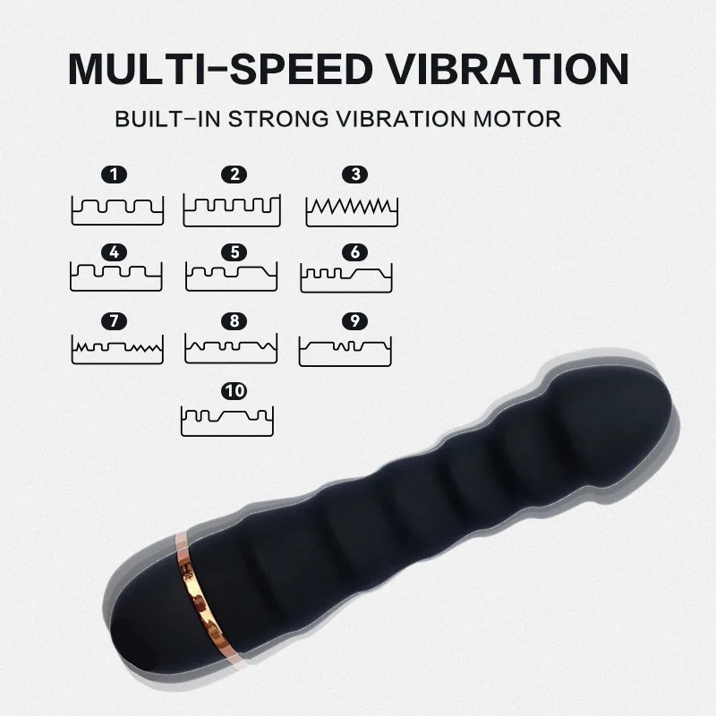 Multi Frequency Small Mini Strapless Funny Vibrating Dildo Vibrator G Spot Av Wand Massage Purple Dildo Vibrator for Anal