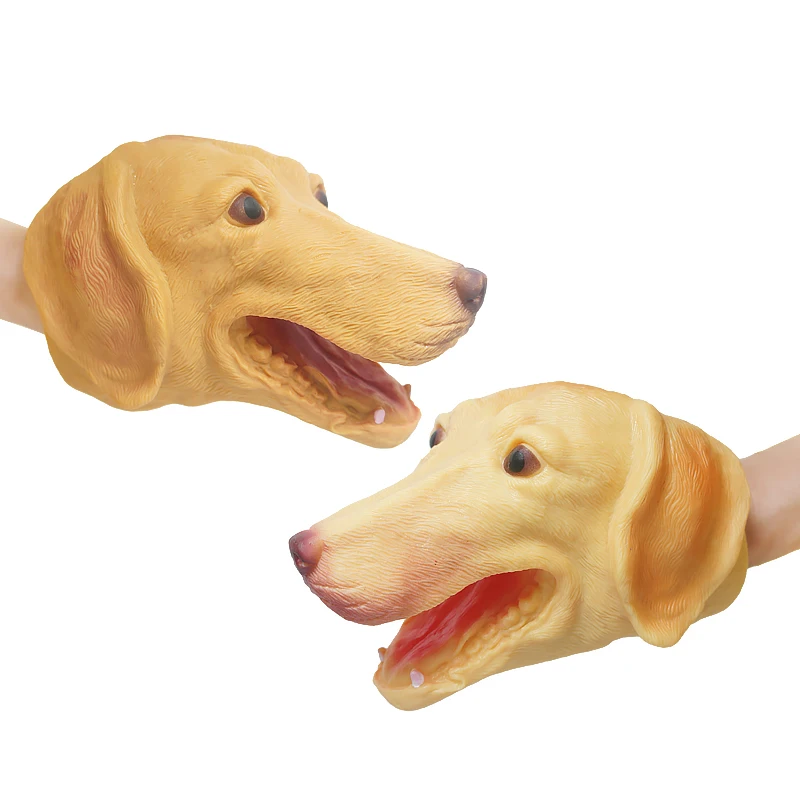 Wholesale rubber plastic animal finger puppets set for children