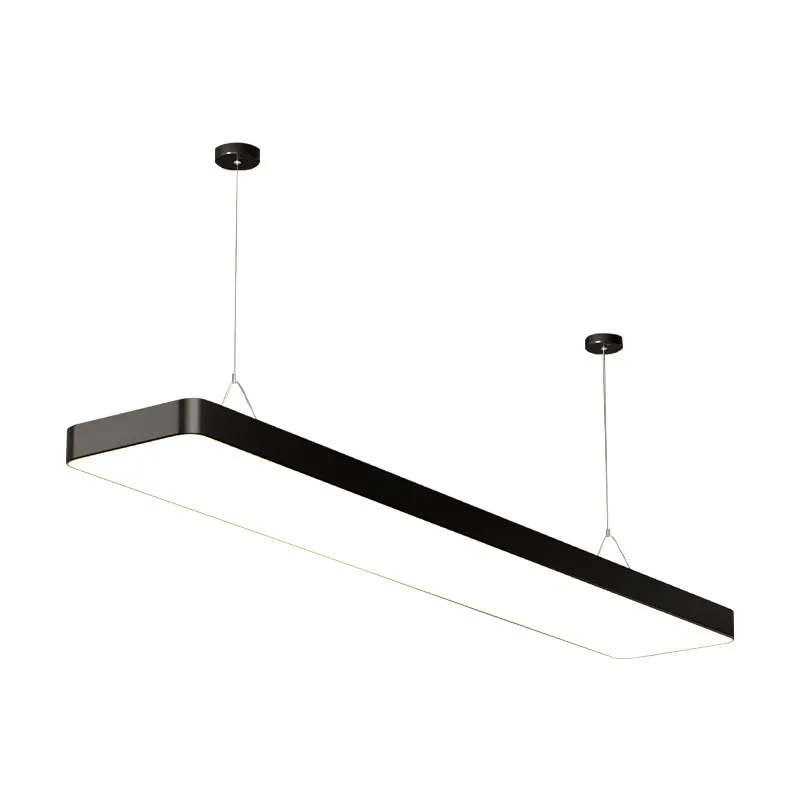 LED-Streifenlicht aus Aluminium, quadratisches Rohr, schwarz, rechteckig, spezielle Lampen-Gitterdecke für Live-Streaming-Beleuchtung, Kronleuchter