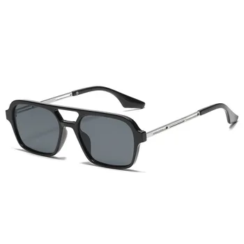 2024 Retro Double Bridges Women Sunglasses Fashion Eyewear Trends Hollow Leopard rock roll  punk style SunGlasses Men Shades