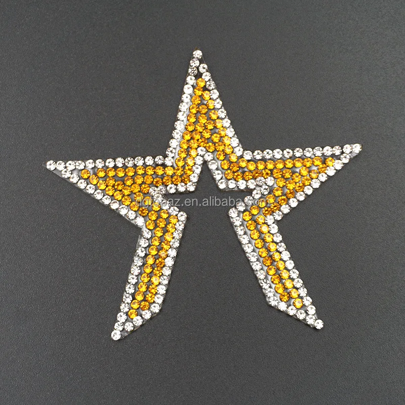 Designer ready design wholesale rhinestone t-shirt logo bowtie luxury heat press rhinestone patches