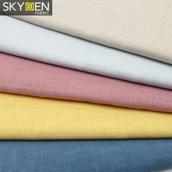 Skygen 55%Linen 45%Viscose 130gsm clothing shirting dress garments textile fabric linen summer linen fabric