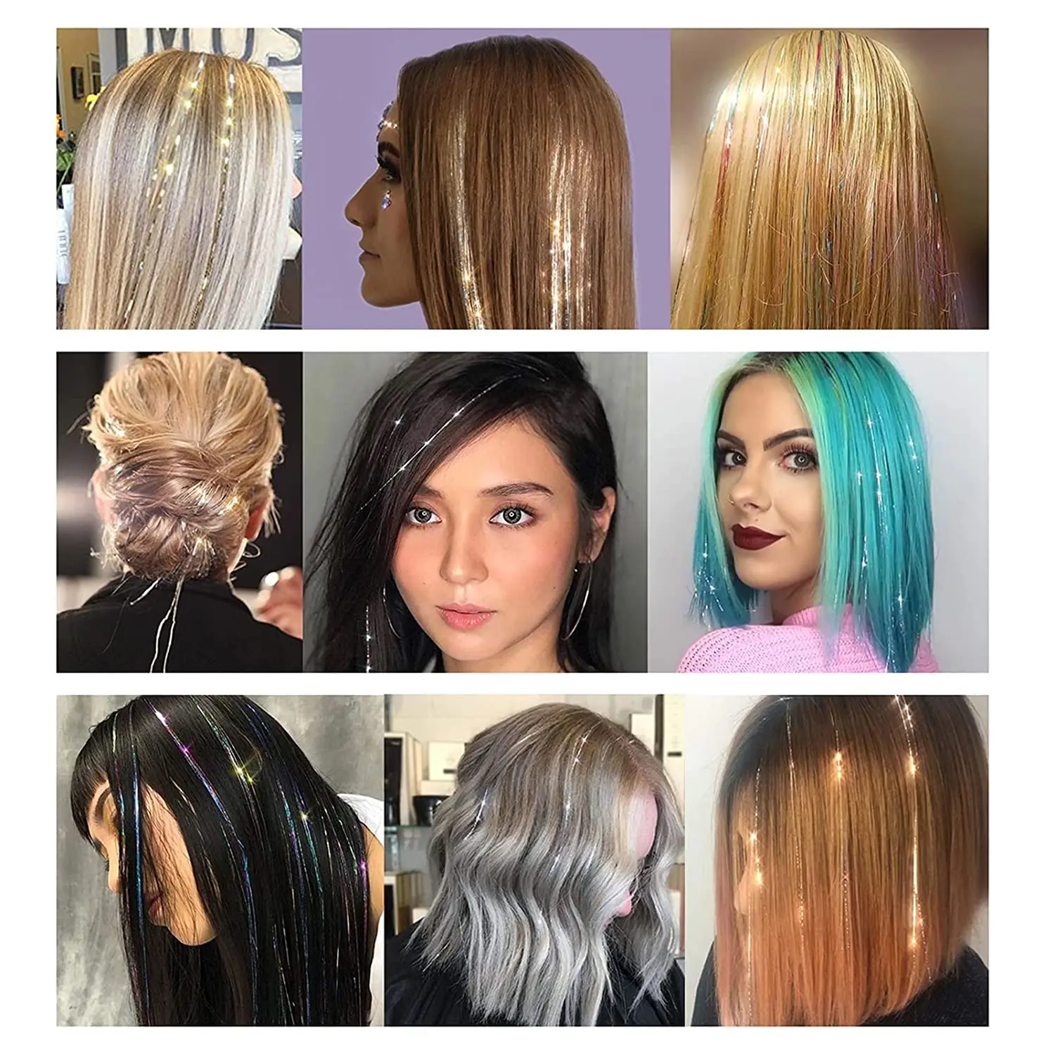 Wholesale Tinsel With Tool Hair Extension Tinsel Kit Glitter Hair