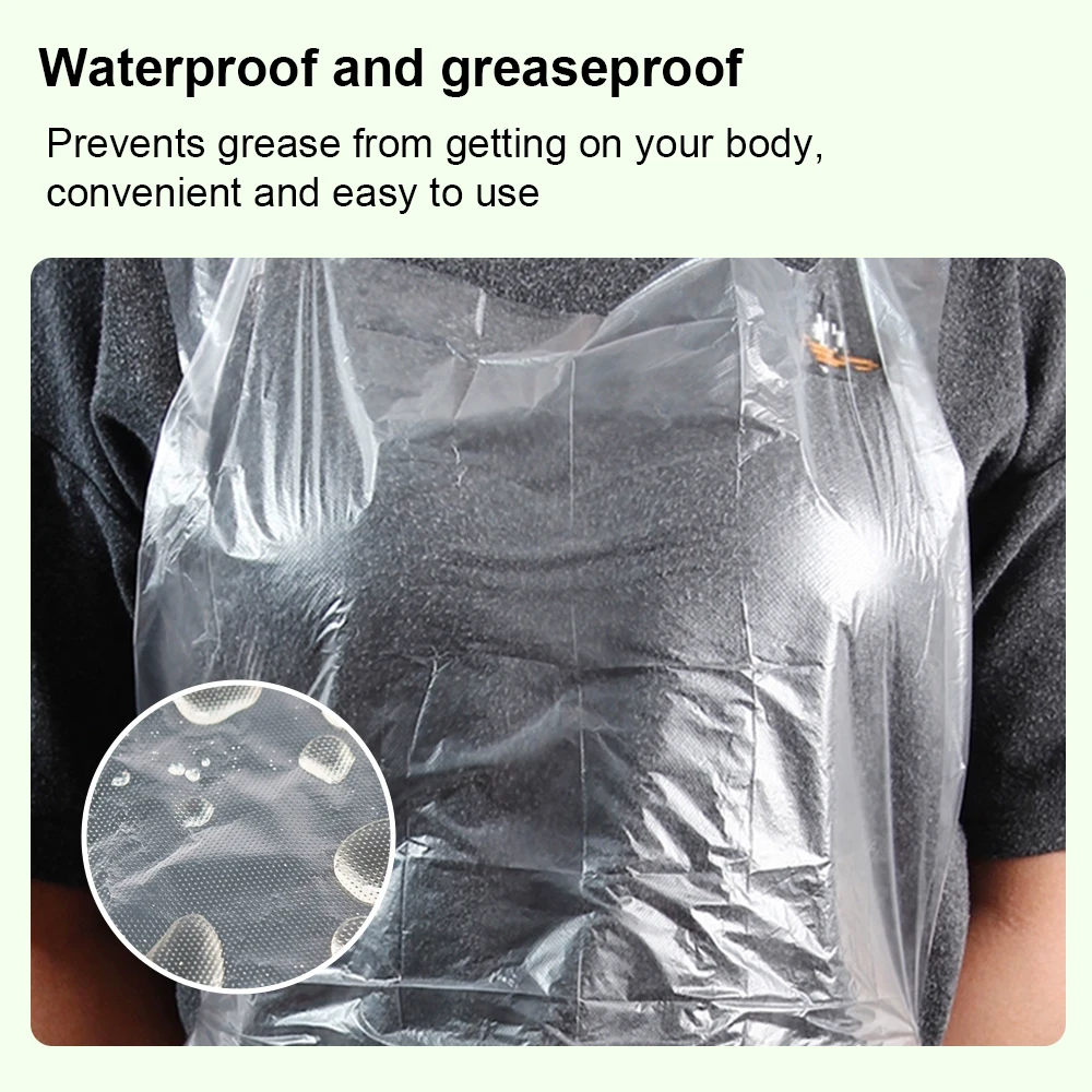 Restaurant Individual Pack Sanitary Transparent Pe Sleeveless Apron ...