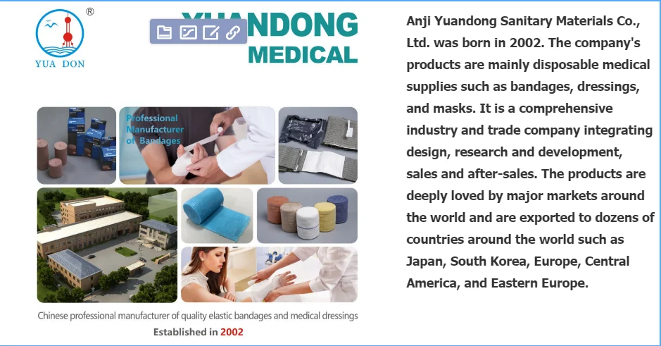 Medical Consumable Skin High Elastic Compression Bandage with Clips OEM Medical Bandage