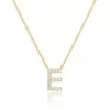 Collana in zirconi con lettera e t14475