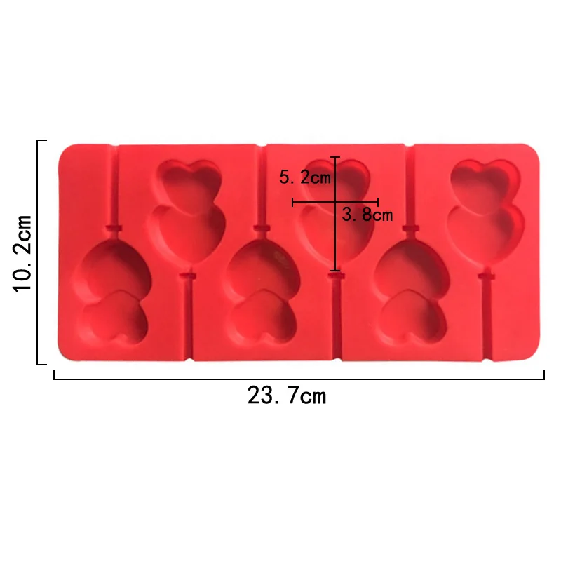 902 6 even double superposition of love heart silicone chocolate mold silicone lollipop mold hard candy diy resin mold bpa free