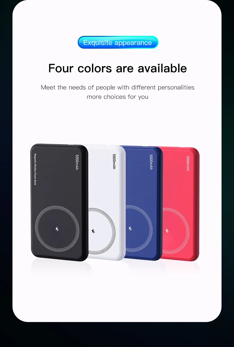 Innisfox Portable Credit Card Qi Pd 18w 15w Powerbank 5000mAh Magnetic Wireless Power Bank 18w for iPhone 12 PB45.jpg