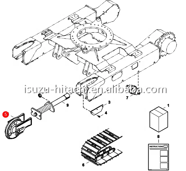 Bob-cat 331 Front Idler Excavator Undercarriage Parts 7113653 