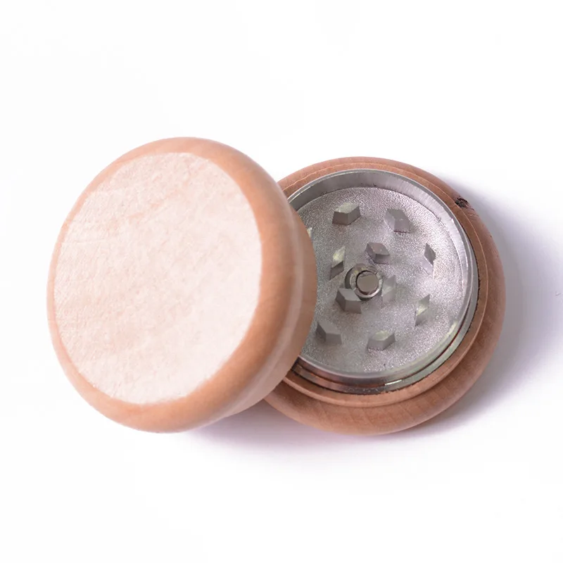2 layer wood tobacco cigarette grinder Wooden Spice Tobacco Crusher