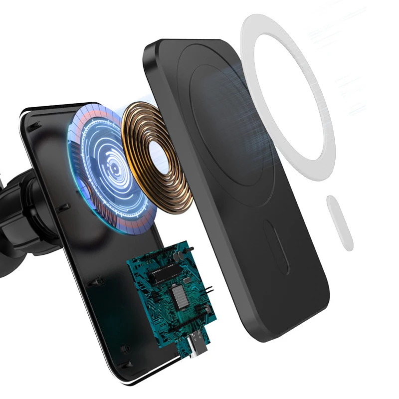 Магнитный Держатель Автомобильное магнитное зарядное устройство usb кабель 15 Вт магнитное беспроводное автомобильное зарядное устройство
