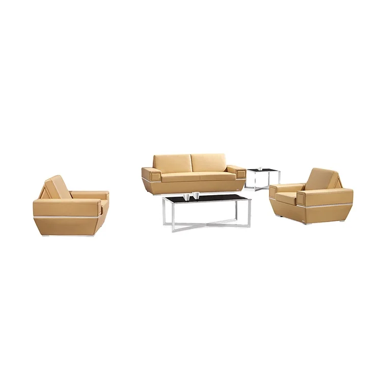 BOKE 9233 European Style Leather Furniture Sofa Set Living Room Office Lounge