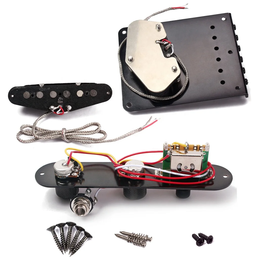 Custom Shop Telecaster Pickup and Bridge and Control Line  Set Te Le Tone Hand Wound  GMA09 Guitar Accessories