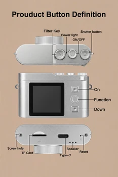Mini Super Clear Reuse 8MP Screenless Digital Film Camera Portable 5 Filters Retro 4G Dslr Screenfree Digital Camera for Camping detail image