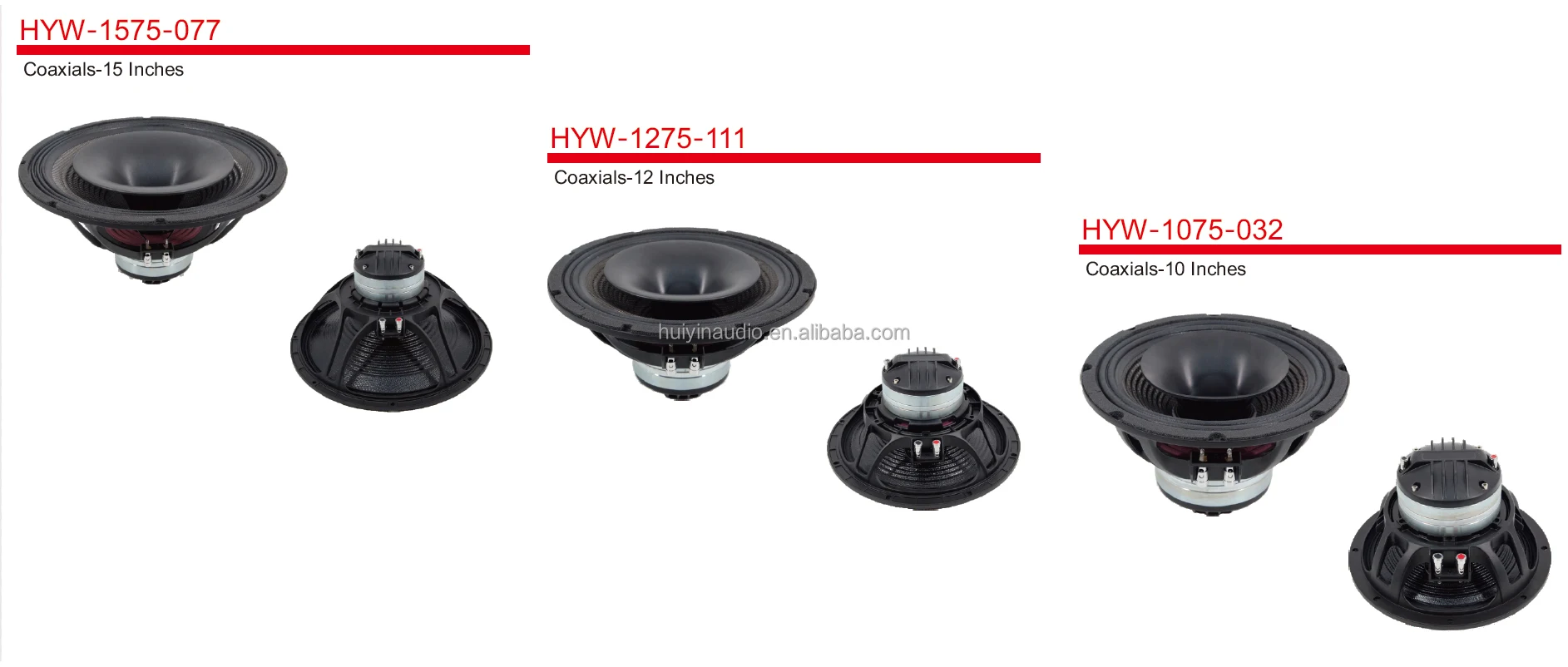 1075-032 Alto-Falante Coaxial Profissional de Áudio 10 Polegadas