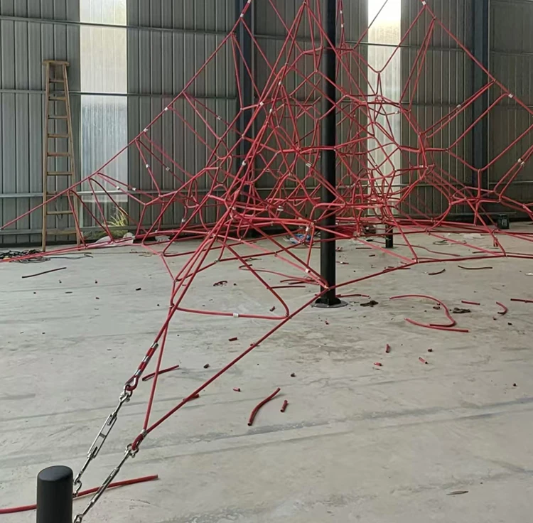 High Quality Outdoor Children's Climbing Net Powerless Carousel Rope Game Mountaineering Cone Stand Outdoor Playground Equipment