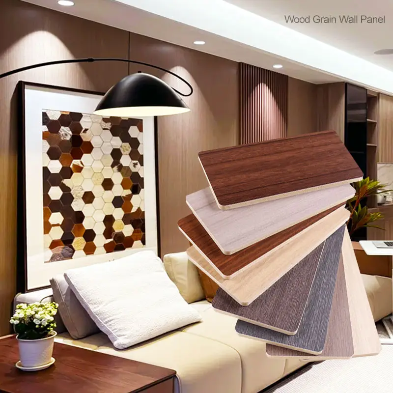 Hot Sale 5/8mm PVC Wall Panel Fireproof Smooth Surface Custom Cutting Wood Grain Laminated Board for Interior Decoration