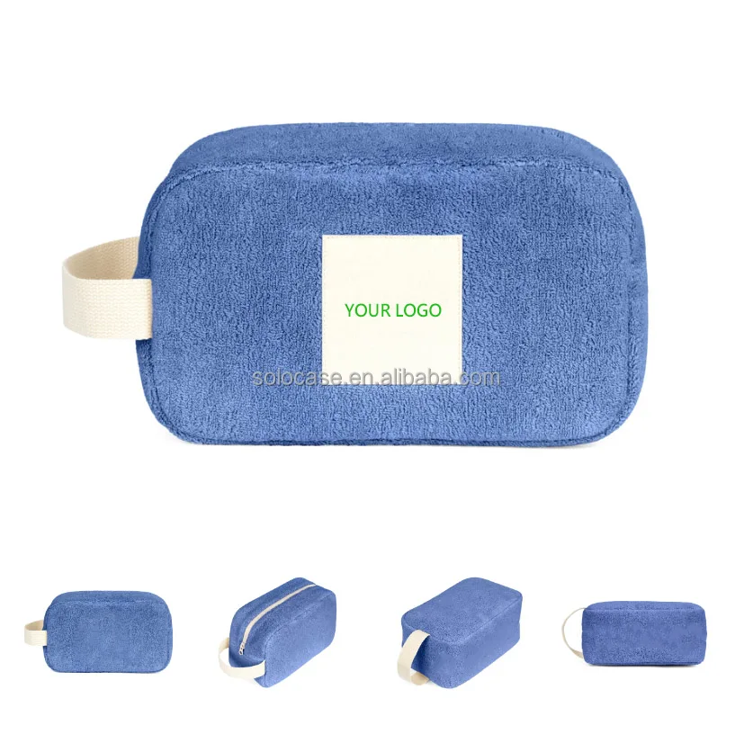 Women Terry Cloth Large Makeup Bags