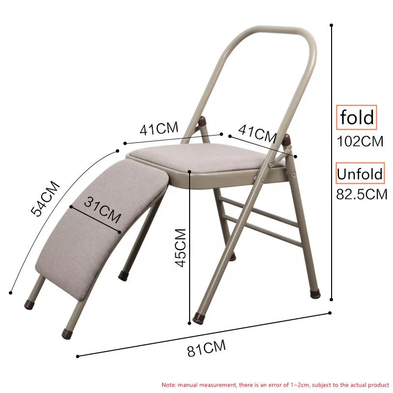 Sedia Da Yoga Pieghevole Iyengar - Con Cintura, Per Correzione Posturale, Casa E Palestra - Foto 9