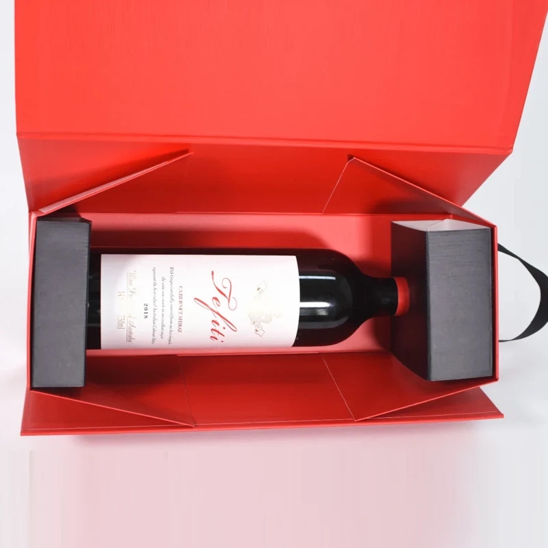 Customizable Wine Shipping Box Packaging Bottle Folding Wine Gift Set