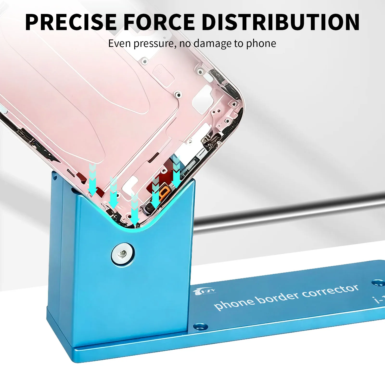 HZY I-19S 2-in-1 Border Corrector Round Corner Straight Edge Dent Repair Tool for iPhone 12-17 Pro Max Mid Frame Repair